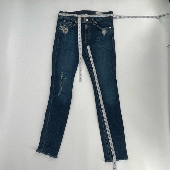 rag & bone Skinny Distressed Rough Hem Jeans Size 27 Women’s - Picture 5 of 6